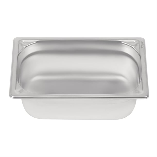 Vogue Heavy Duty Stainless Steel 1/4 Gastronorm Tray 100mm dw447