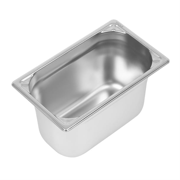 Vogue Heavy Duty Stainless Steel 1/4 Gastronorm Tray 150mm dw448