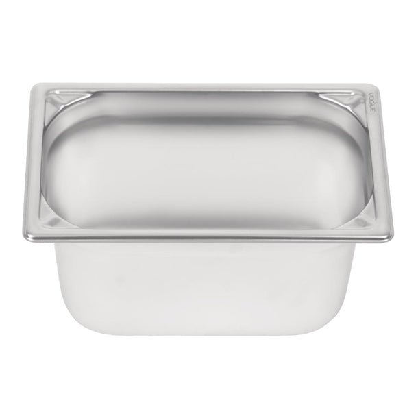 Vogue Heavy Duty Stainless Steel 1/4 Gastronorm Tray 150mm dw448