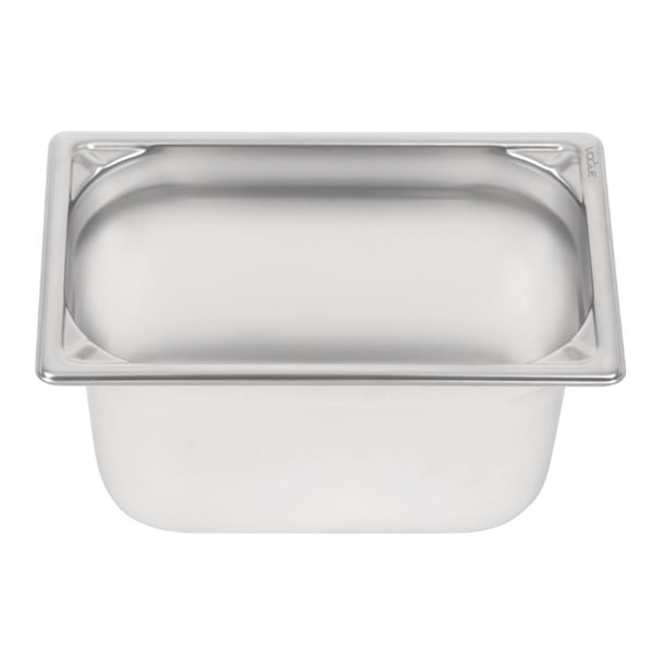 Vogue Heavy Duty Stainless Steel 1/4 Gastronorm Tray 150mm dw448