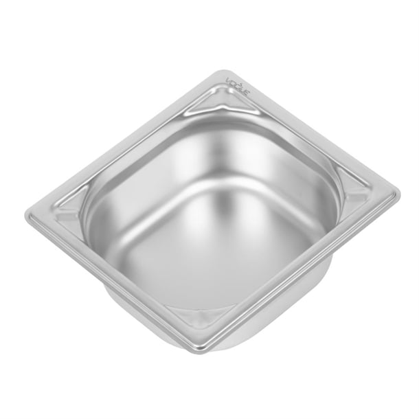 Vogue Heavy Duty Stainless Steel 1/6 Gastronorm Tray 65mm dw449