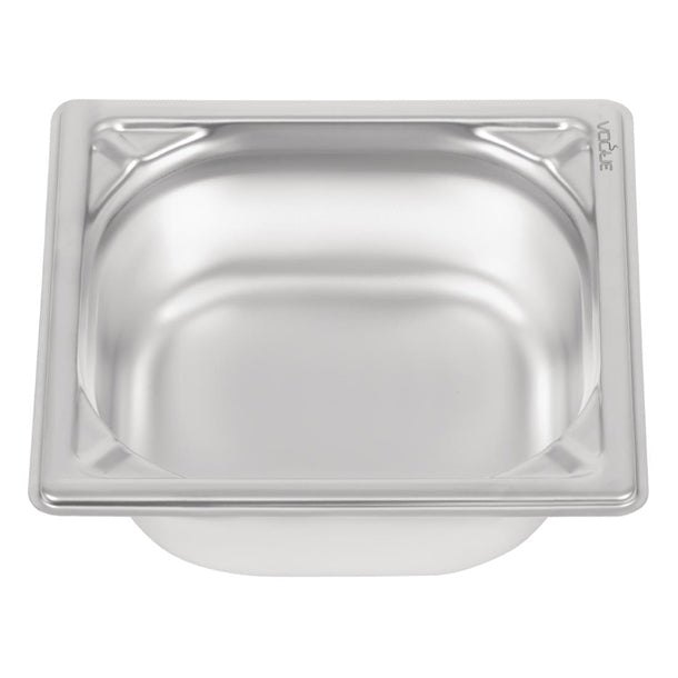 Vogue Heavy Duty Stainless Steel 1/6 Gastronorm Tray 65mm dw449