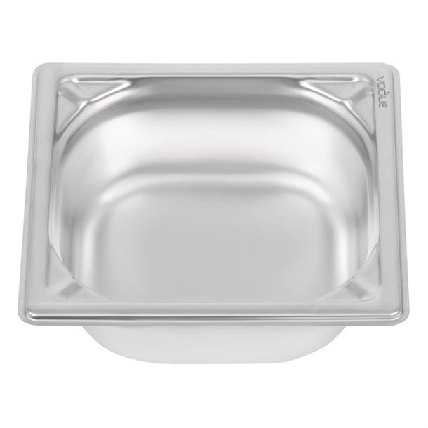Vogue Heavy Duty Stainless Steel 1/6 Gastronorm Tray 65mm dw449