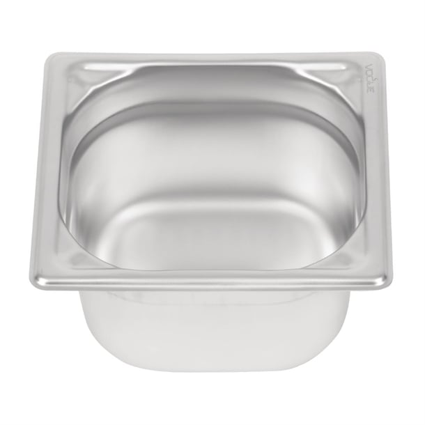 Vogue Heavy Duty Stainless Steel 1/6 Gastronorm Tray 100mm dw450