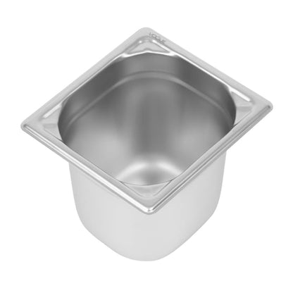 Vogue Heavy Duty Stainless Steel 1/6 Gastronorm Tray 150mm dw451