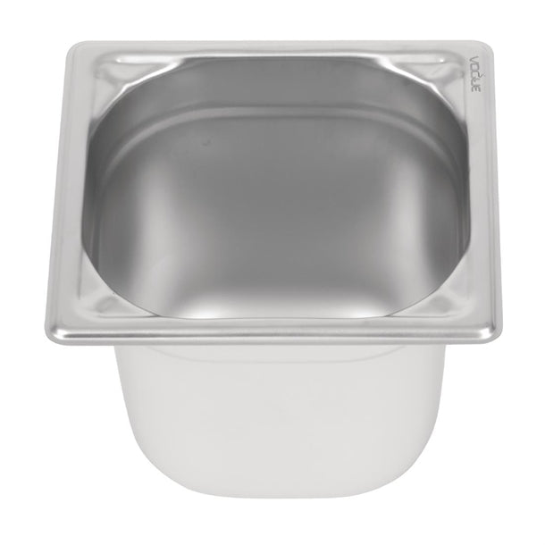 Vogue Heavy Duty Stainless Steel 1/6 Gastronorm Tray 150mm dw451