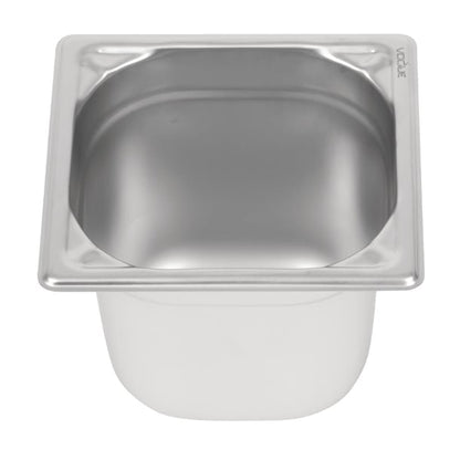Vogue Heavy Duty Stainless Steel 1/6 Gastronorm Tray 150mm dw451