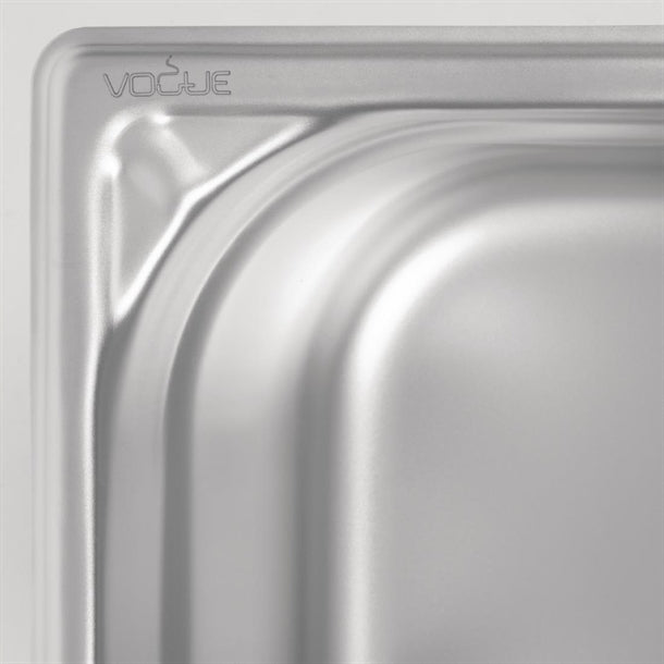 Vogue Heavy Duty Stainless Steel 1/6 Gastronorm Tray 150mm dw451