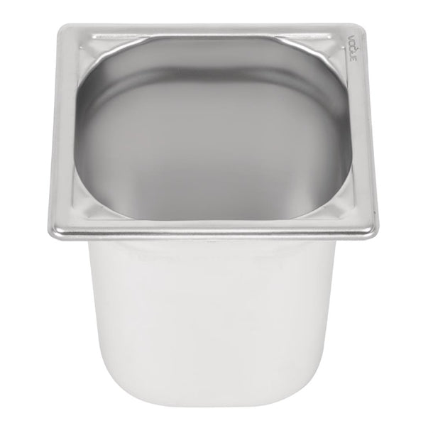 Vogue Heavy Duty Stainless Steel 1/6 Gastronorm Tray 200mm dw452