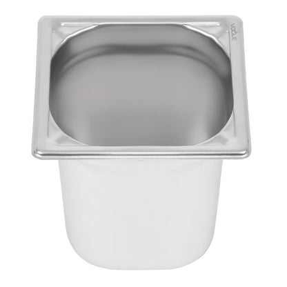 Vogue Heavy Duty Stainless Steel 1/6 Gastronorm Tray 200mm dw452