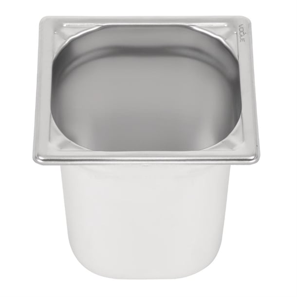 Vogue Heavy Duty Stainless Steel 1/6 Gastronorm Tray 200mm dw452