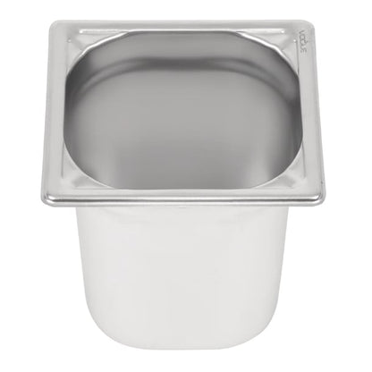 Vogue Heavy Duty Stainless Steel 1/6 Gastronorm Tray 200mm dw452