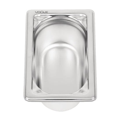 Vogue Heavy Duty Stainless Steel 1/9 Gastronorm Tray 65mm dw453