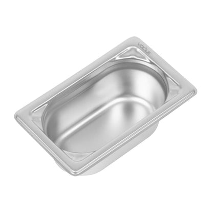 Vogue Heavy Duty Stainless Steel 1/9 Gastronorm Tray 65mm dw453