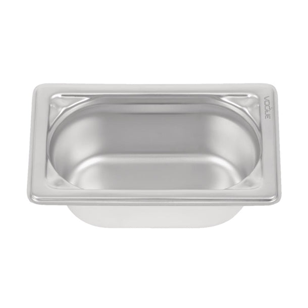 Vogue Heavy Duty Stainless Steel 1/9 Gastronorm Tray 65mm dw453