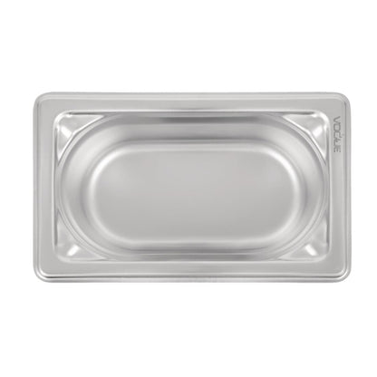 Vogue Heavy Duty Stainless Steel 1/9 Gastronorm Tray 65mm dw453