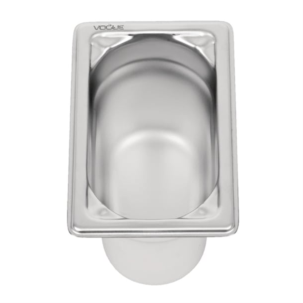 Vogue Heavy Duty Stainless Steel 1/9 Gastronorm Tray 100mm dw454