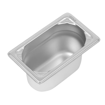 Vogue Heavy Duty Stainless Steel 1/9 Gastronorm Tray 100mm dw454