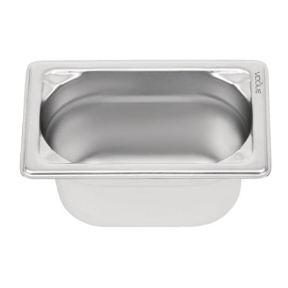 Vogue Heavy Duty Stainless Steel 1/9 Gastronorm Tray 100mm dw454