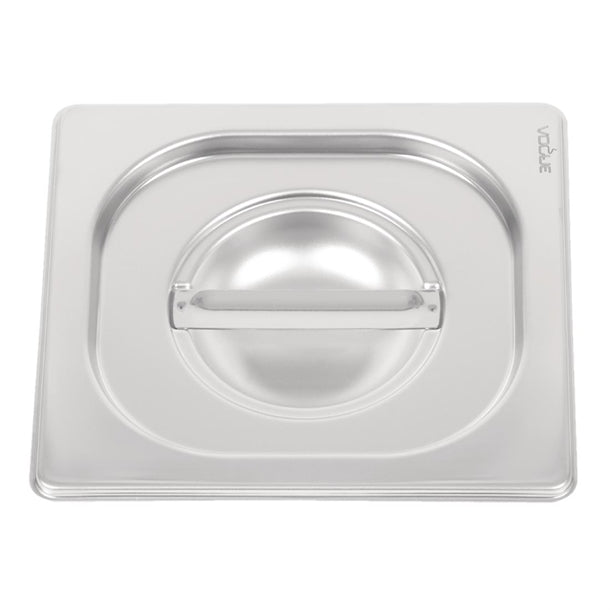 Vogue Heavy Duty Stainless Steel 1/6 Gastronorm Tray Lid dw459