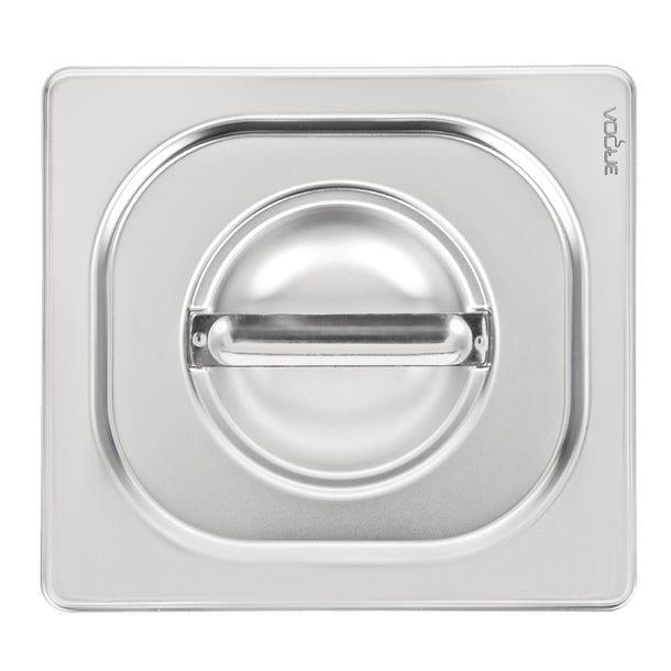 Vogue Heavy Duty Stainless Steel 1/6 Gastronorm Tray Lid dw459