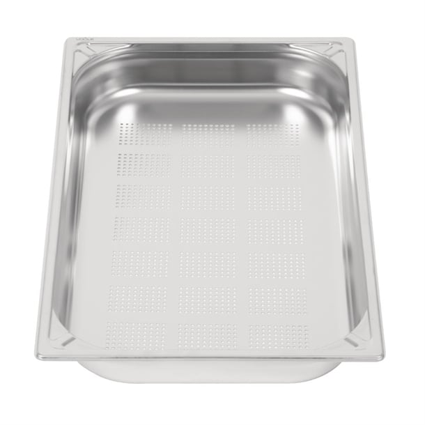 Vogue Heavy Duty Stainless Steel Perforated 1/1 Gastronorm Tray 65mm dw461
