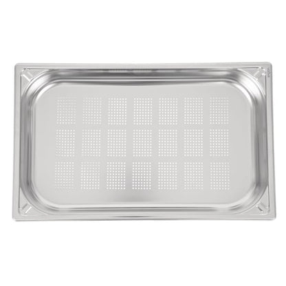 Vogue Heavy Duty Stainless Steel Perforated 1/1 Gastronorm Tray 65mm dw461