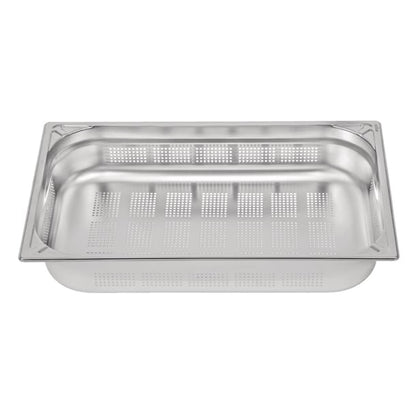 Vogue Heavy Duty Stainless Steel Perforated 1/1 Gastronorm Tray 100mm dw462