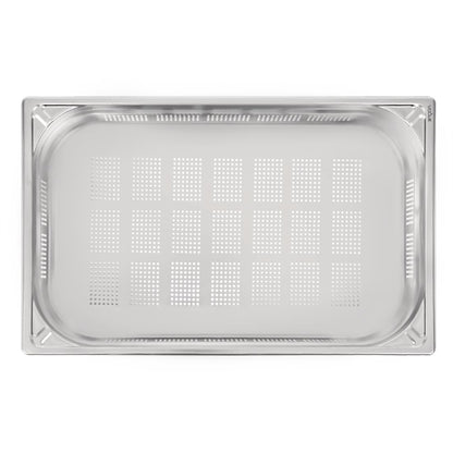 Vogue Heavy Duty Stainless Steel Perforated 1/1 Gastronorm Tray 100mm dw462