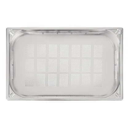 Vogue Heavy Duty Stainless Steel Perforated 1/1 Gastronorm Tray 100mm dw462