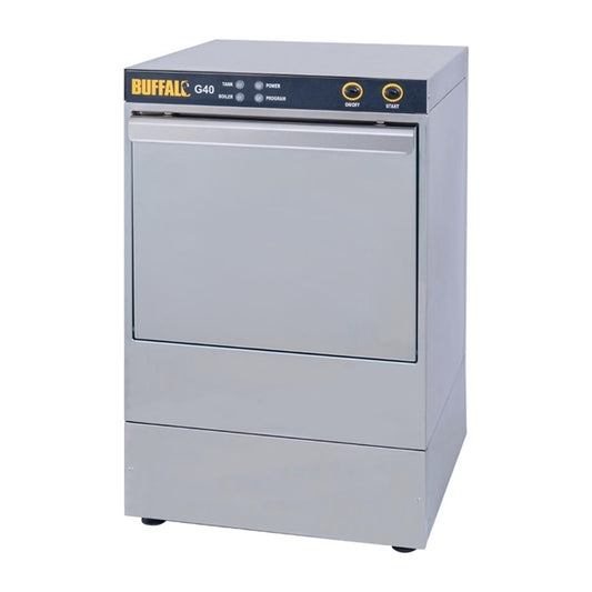 Buffalo Undercounter Glasswasher with Drain Pump 400x400mm Baskets dw467