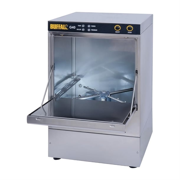 Buffalo Undercounter Glasswasher with Drain Pump 400x400mm Baskets dw467