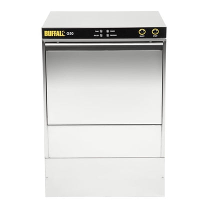Buffalo Undercounter Glasswasher with Drain Pump 500x500mm Baskets dw468