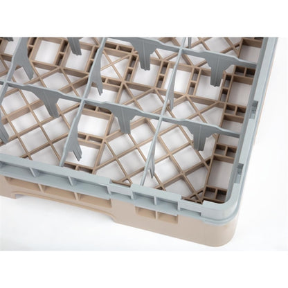 Cambro Camrack Beige 16 Compartments Max Glass Height 92mm dw550