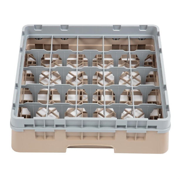 Cambro Camrack Beige 25 Compartments Max Glass Height 92mm dw554