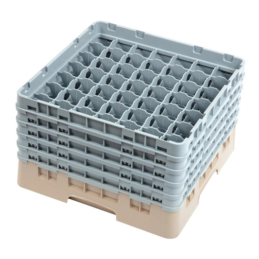 Cambro Camrack Beige 49 Compartments Max Glass Height 257mm dw562