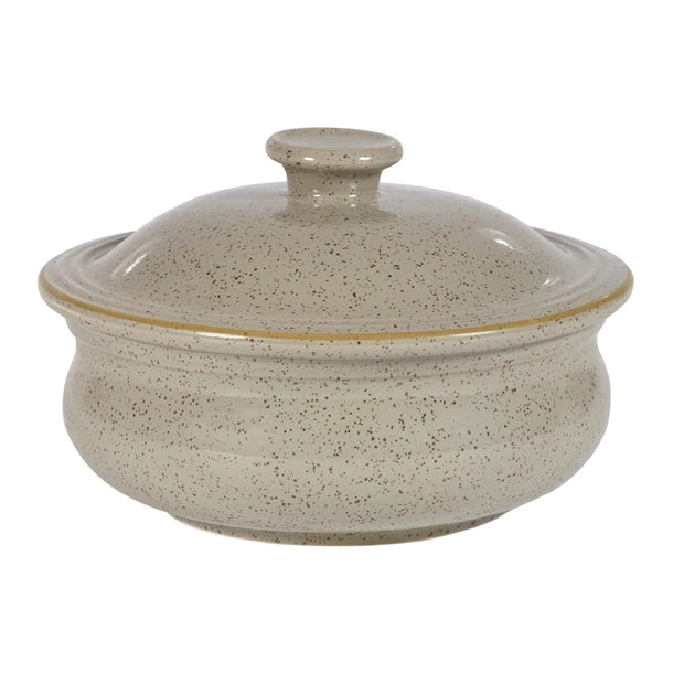 Churchill Stonecast Lidded Stew Pots Peppercorn Grey 430ml (6 Pack) dw606
