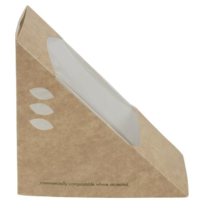 Vegware Compostable Kraft Sandwich Wedges 65mm (500 Pack) dw624