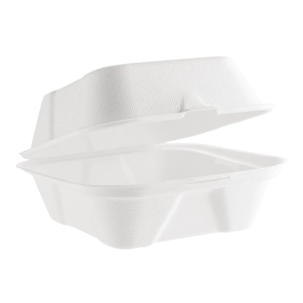 Vegware Compostable Bagasse Burger Boxes 152mm (500 Pack) dw625