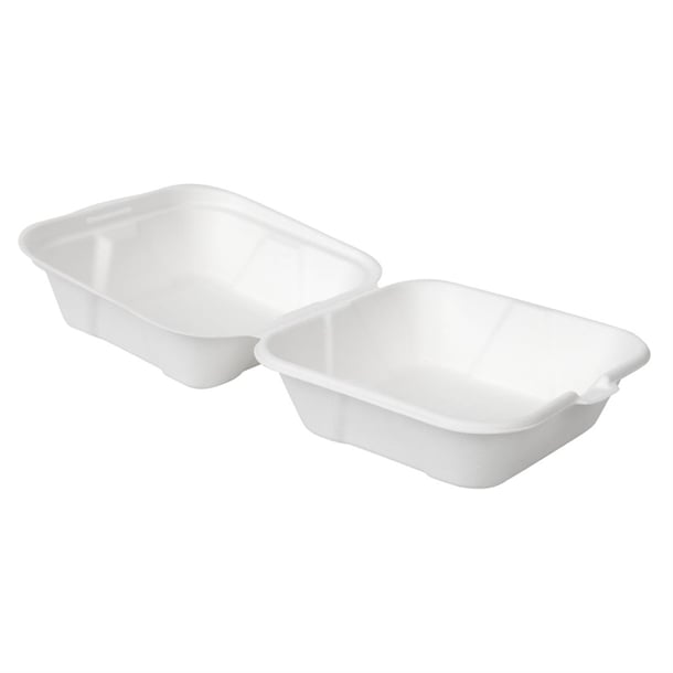 Vegware Compostable Bagasse Burger Boxes 152mm (500 Pack) dw625