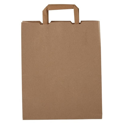 Vegware Compostable Recycled Paper Carrier Bags Large (250 Pack) dw628