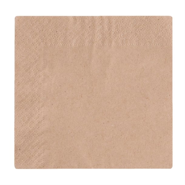 Vegware Recycled Cocktail Napkin Kraft 24x24cm 2ply 1/4 Fold (4000 Pack) dw629