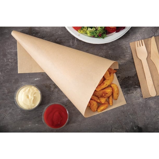 Vegware Compostable Unbleached Greaseproof Paper 380 x 275mm dw631
