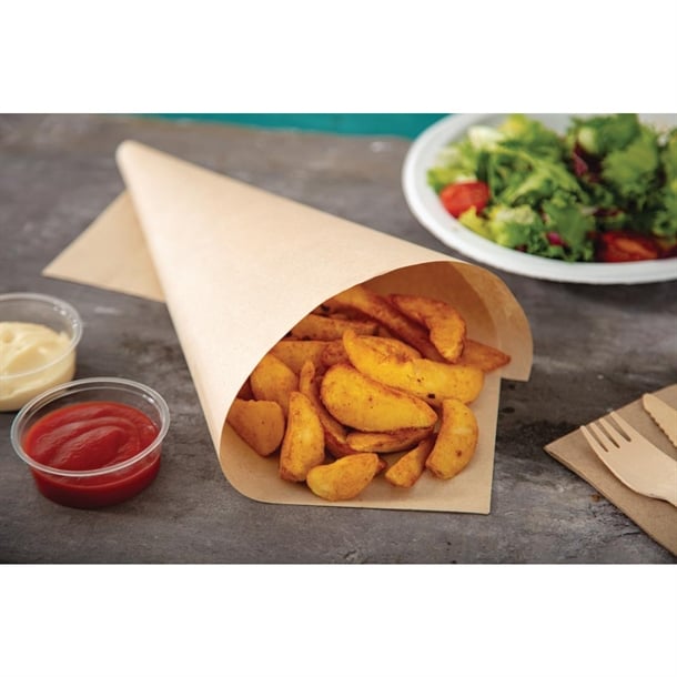 Vegware Compostable Unbleached Greaseproof Paper 380 x 275mm dw631