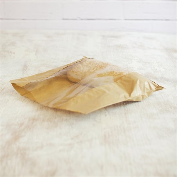 Vegware Compostable Kraft Sandwich Bags With PLA Window Large (1000 Pack) dw638