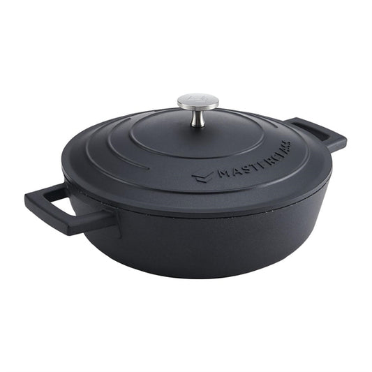 MasterClass Cast Aluminium Shallow Casserole Black 2.5Ltr dx366
