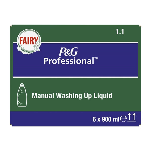 Fairy Professional 1.1 Washing Up Liquid Original 900ml (6 Pack) dx558