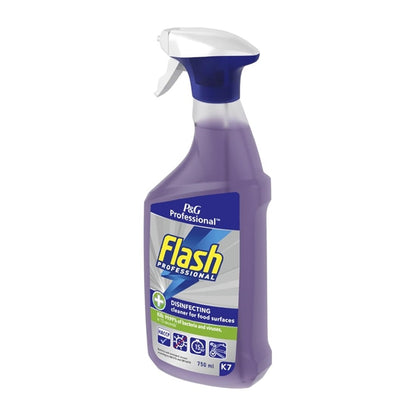 Flash Professional Disinfecting Cleaning Spray for Food Surfaces 750ml (6 Pack) dx563