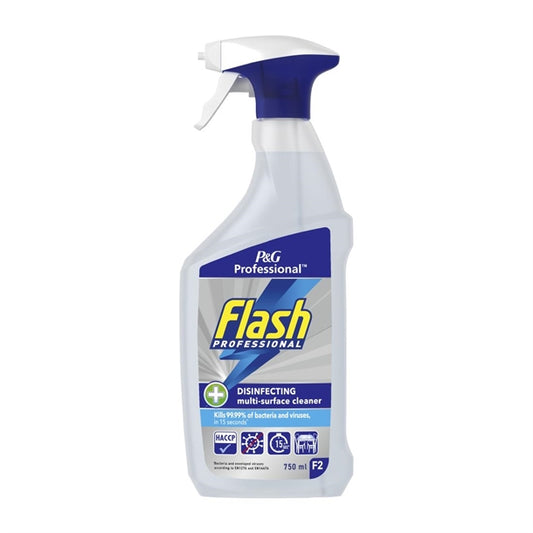 Flash Professional Disinfecting Multi-Surface Cleaning Spray 750ml (6 Pack) dx566