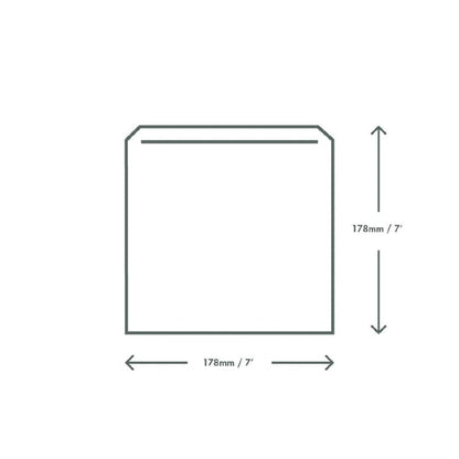Vegware Compostable Paper Sandwich Bags Kraft - 7x7" (1000 pack) dx575